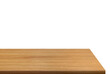 © pornchai - Side view of empty wooden table isolated PNG transparent.