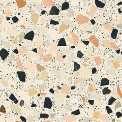 Subtle Terrazzo Flooring Pattern with Organic Texture and Muted Tones