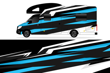 Wall Mural - Delivery van car sticker vector design