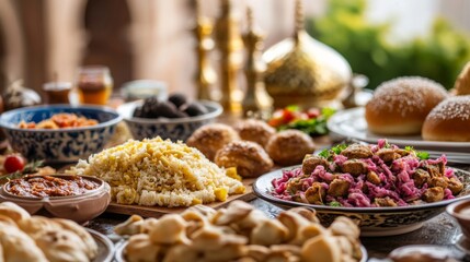 arabic food assortment, AI Generative