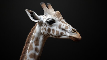 Wall Mural - A close up of a giraffe's head