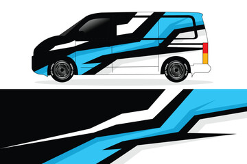 Wall Mural - Delivery van car sticker vector design