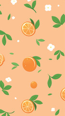 Poster - Vibrant citrus fruit pattern