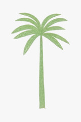 Poster - Simple green palm tree illustration