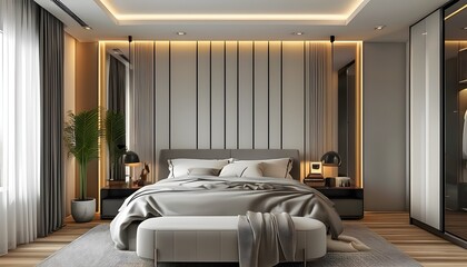 Contemporary bedroom design inspiration featuring sleek furniture and stylish decor elements