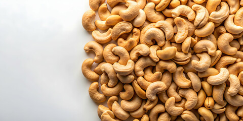 Cashew nuts heap with shells, top view flat lay, cashew nuts, heap, background, shell, top view, flat lay, food, healthy, snack