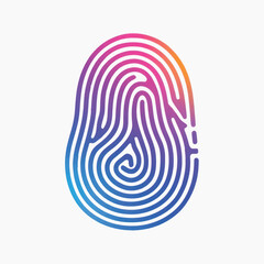 Poster - Colorful fingerprint vector design