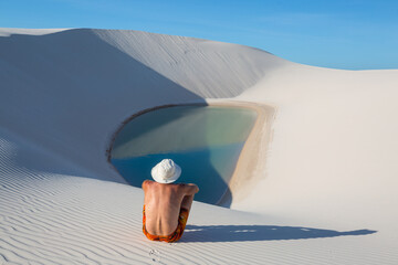 Wall Mural - Hike in dunes in Brazil