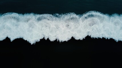 A photography of a beautiful transparent clear sea or ocean waves and foam splashing