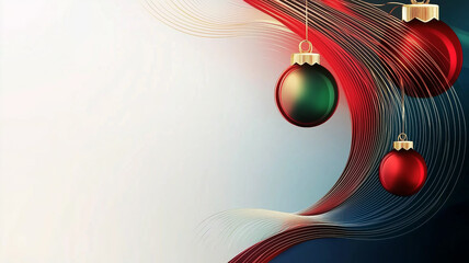 Wall Mural - A festive and celebratory Christmas background with  colorful ornaments, perfect for spreading holiday cheer.