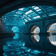 water tunnel near city