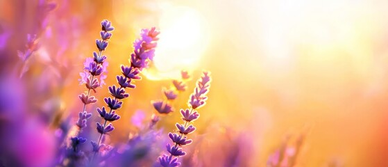 Sticker -  A tight shot of a flower bundle with the sun casting light from behind, illuminating them