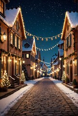 Wall Mural - old paper bordering with christmas decoration christmas background