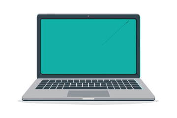 Fototapete - Vector illustration of a laptop computer icon, representing a contemporary and minimalist design in digital format.