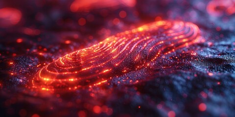 Abstract Glowing Red Pattern