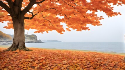 Wall Mural - seaside outdoor with autumn