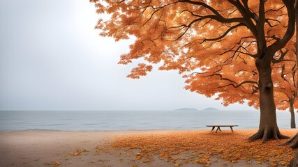 Wall Mural - seaside outdoor with autumn