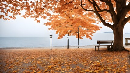 Wall Mural - seaside outdoor with autumn