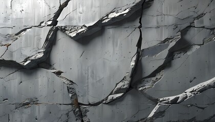 Wall Mural - Weathered Gray Concrete Wall Texture for Industrial and Urban Decay Aesthetics with Rough Details and Cracks