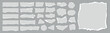 © Bank Design Elements - Set of white ripped paper stripes. Realistic papers scrap with torn edges. Notepad torn papers for message note, page or banner. Vector collection.