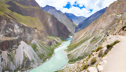 South America Peru Colca Canyon mountain landscape, natural beauty at a glance