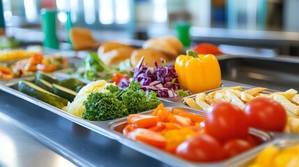 Sticker - A tray of healthy food.