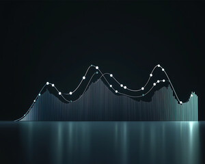 Minimalist line chart with a sharp curve