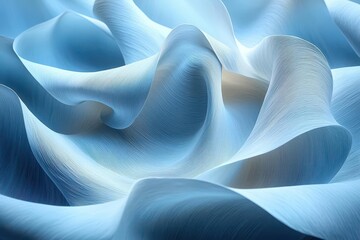 Poster - Abstract Wavy Blue Texture Background with Smooth Curves