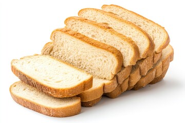 Wall Mural - sliced bread, toast isolated on white background, clipping path, full depth of field, ai