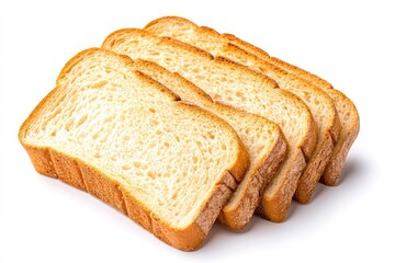 Wall Mural - sliced bread, toast isolated on white background, clipping path, full depth of field, ai