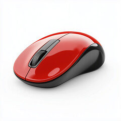 Computer mouse on white background, Clic in ergonomic mouse, computer mouse isolated on transparent background, hand using a mouse for work, close - up of hands using computer mouse for email communic