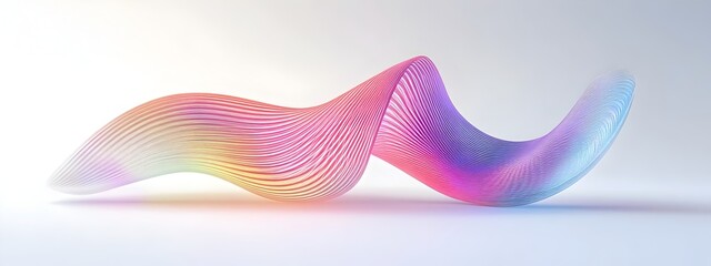 Poster - Elliptically Polarized Light Wave   3D Rendered Abstract Fluid Spiral Art