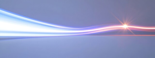Poster - Ethereal Light Wave Flowing Through Vacuum in Digital Visualization