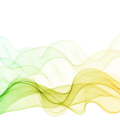 Wall Mural - abstract vector background. design element - colored waves. curved lines isolated on white backgroun