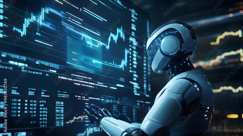 futuristic ai algorithm and machine learning process... Futuristic digital of a complex algorithm projected as a holographic ...