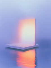 Canvas Print - Abstract light  in fog