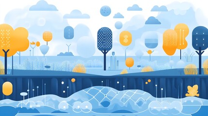 Poster - graphene based environmental protection filters in flat landscape
