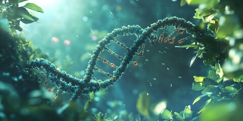 Wall Mural - dna manipulation techniques allow scientists to alter genetic material, enabling advancements in med