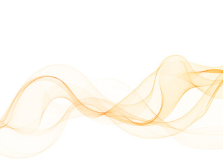 Wall Mural - orange abstraction wave isolated on white background. advertising layout. vector graphics.