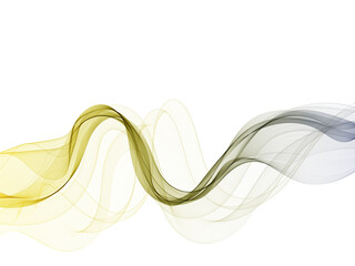 Wall Mural - A wave of many colored lines. Abstract wavy stripes on a white background isolated. Creative line art. EPS 10 vector illustration. Eps 10