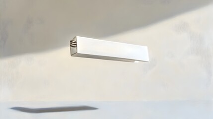 Poster - Levitating Binder Clip in Minimalist Oil Painting Setting
