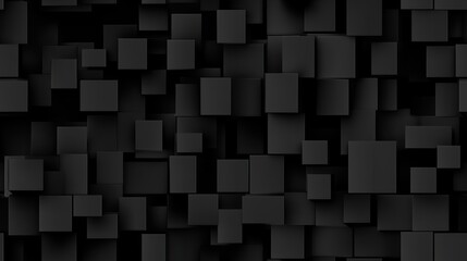 Poster - A dark background features an arrangement of geometric blocks in varying sizes, showcasing modern minimalism with textures reminiscent of metal and concrete, ideal for wall decoration SEAMLESS PATTERN