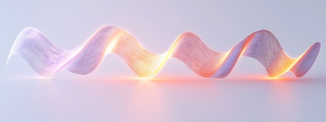 Poster - Mesmerizing Light Wave with Phase Modulation Digital Art Visualization