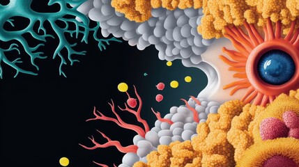Poster - A detailed illustration of a biological organism, showcasing its anatomical structure and key features.