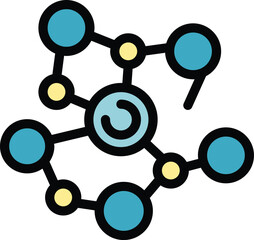 Poster - Network hub is connecting nodes in a data system, facilitating communication and data transfer