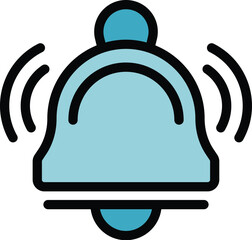 Sticker - Icon of an alarm bell ringing loudly with sound waves emanating from it