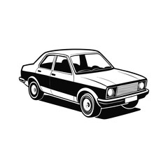 car vector, logo, silhouette, illustration, icon design black and white 