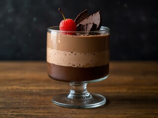 Poster - Triple chocolate mousse in a glass again.