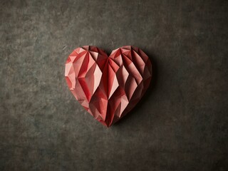 Wall Mural - Valentine's Day heart-themed paper texture backdrop.