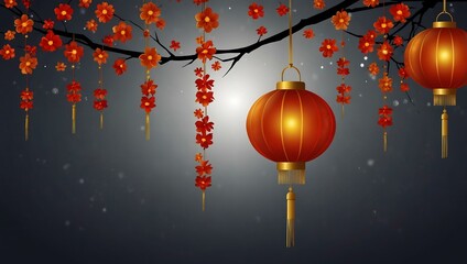 Wall Mural - Vector lantern design for Chinese New Year.